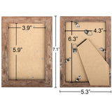 TOFOREVO Picture Frames 4x6 Set of 2 Rustic Wood Grain Photo Frame for Gallery Wall Mounting or Tabletop Display TOFOREVO