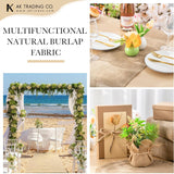 AK TRADING CO. 40" Wide Burlap Fabric 10oz Natural - Heavy Duty 100% Jute Material for Upholstery, Home Décor, Gardening, & Wedding Projects - Eco-Friendly & Biodegradable - 40 Inches x 5 Yards AK TRADING CO.