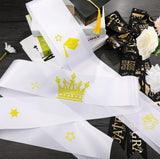 Sintege 6 Pieces Sublimation Blank Satin Sash, Plain Sashes Party Accessory for Graduation Wedding Party and DIY, Design Your Sash Sintege