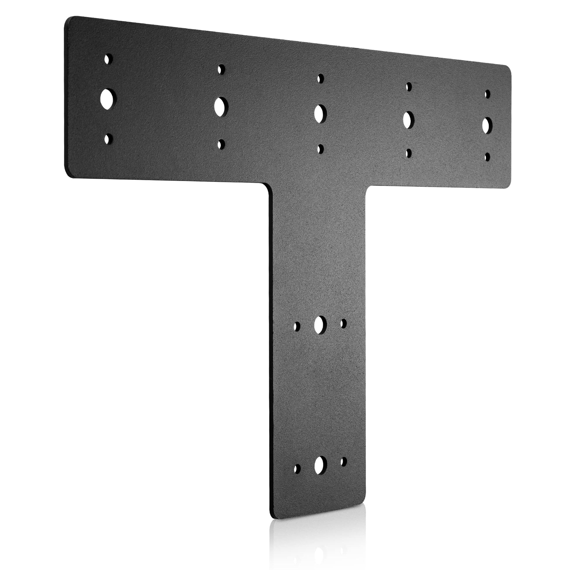 Sihnman 14" x 8.5" T Shape Steel Flat Bracket (1 pc) with Powder Coating as Mending Plate, Joining Brackets, Connecting Brackets, T Strap. Metal Plate with Holes, T Flat, T Plate for Truss fr - WoodArtSupply