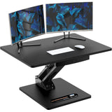 SHW 28" Over Desk Height Adjustable Standing Desk, Black SHW
