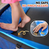 6FT Rectangle Toddler Trampoline with Swing & Horizontal Bar, Enclosure Safety Net, ASTM Approved – Indoor/Outdoor Kids Trampoline, Blue Calmmax