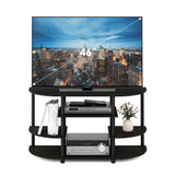 Furinno JAYA Simple Design Corner TV Stand, Espresso/Black Furinno