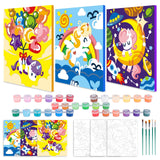 Wings Giant Unicorn Paint by Numbers Kit for Kids and Adults, 3 Pack Framed Canvas Painting Kit with Hooks, Arts and Crafts Unicorn Gift for Girls Birthday, Art Supplies Girls Ages 8-12 Wings Giant