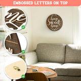 WOODAMORE Home Sweet Home Sign Wall Decor - Wood Farmhouse Wall Sign for Home Decor, Plaque Wall Hanging Rustic Home Sign for Living Room, Bedroom, Front Door WOODAMORE