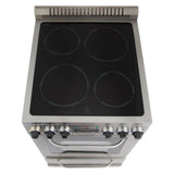 West Bend WB200ERPSS 20-Inch Electric Range, Compact Design, Top with 4 Cooking Zones, Glass Oven Door, Storage Drawer, and Rotisserie Accessories, 2.0 Cu. Ft, Stainless Steel, Metallic West Bend