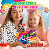 Glow Water Marbling Paint for Kids, Arts and Crafts for Kids Age 6-12, Gifts Toys for 6 7 8 9 10 11 12 Year Old Girls Boys, Crafts for Kid Age 6-12 Birthday Gifts Ideas (Marbling Paint Blue) Puidapo