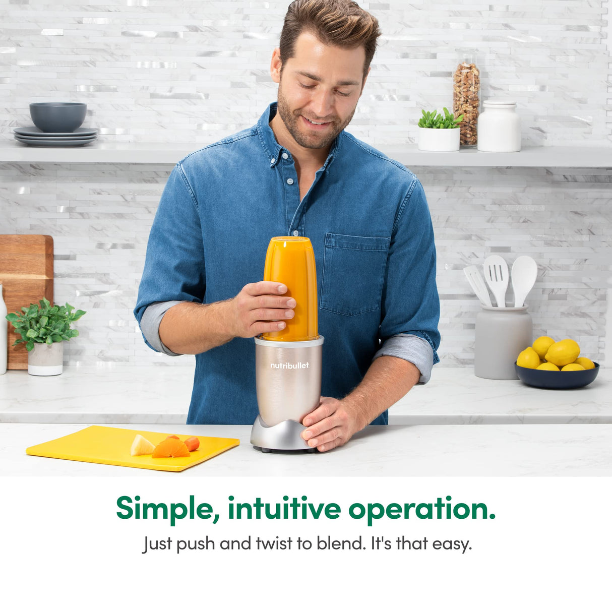 nutribullet Pro 900 Watt Personal Blender - 13-Piece High-Speed Blender/Mixer System, Champagne NutriBullet