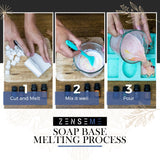 15 LBS Goats Milk Soap Base - Melt and Pour Supplies Kit for Soap Making - SLS/SLES & PEG free - Gentle & Natural Organic Vegetable Ingredients - Make Your Own Bulk For Adult Soapmaker - Easy to cut ZenseMe