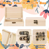 Hoemwarm 24 Pack Unfinished Wood Box with Hinged Lid, 6 x 4 x 2 Inch Storage Small Wooden Boxes for Craft Kids Christmas Gift Paint DIY Unpainted Jewellery Organizing Box Art Box, Home Storage Decor Hoemwarm