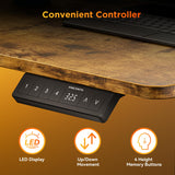 WALKINGDESK 63 Inches Height Adjustable L Shaped Standing Desk with 3 Drawers and Monitor Shelf, Electric Corner Comupter Desk, Sit Stand up Home Office Desk, Ergonomic Gaming Desk, Rustic Brown WALKINGDESK