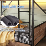 Twin XL Bunk Beds with LED Light and Charge Station for Kids and Teens , Industrial Heavy-Duty 2 IN 1 Convertible Gaming Bunk Bed with 2 Storage Drawers ,15.9" High Guard Rail,Space-Saving ,Black MoproBeti