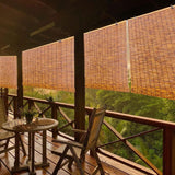 Roll Up Bamboo Shade for Windows, Blackout Bamboo Roller Blind with Lift, Cordless Roman Window Curtains for Hotel Privacy Protection, 24" 28" 30" 32" 36" 40" 42" 46" 48" 51" 53" 54" 60" 72" Wide (Co ZXBMYLV