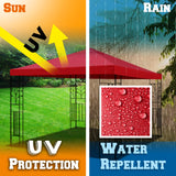 BenefitUSA Replacement 10'X10'Gazebo Canopy top Patio Pavilion Cover Sunshade Polyester Single Tier (Burgundy) BenefitUSA