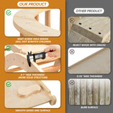 5 in 1 Pikler Triangle Gym, Montessori Foldable Wooden Climbing Set with Ramp, Arch Climber and Rocker, Toddlers Climbing Triangle Learning Waldorf Children Jungle Gym for Kids 2-6 Years (Natural) BXKX