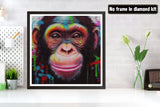 Bimkole 5D Diamond Painting Cute Monkey, Full Drill Animal Art Oil Painting DIY Rhinestone Embroidery Set Paint with Diamonds Art by Number Kits Cross Stitch Home Wall Craft Decoration (12x12inch) Bimkole