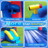 JOYMOR Commercial Grade Bounce House w/Slide and Pool for Adults and Big Kids, 12x12FT Jumping Area, 100% PVC Vinyl Commercial Water Slide with Water Cannon for Outdoor Backyard (with Blower) JOYMOR