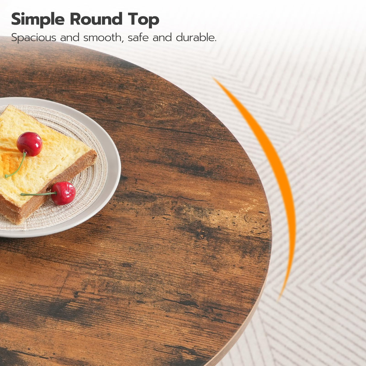 HOOBRO Round Bar Table, 35" Tall Pub Table, Cocktail Table with Base, Stable Counter Table with Non-Slip Base for Narrow Space, Bar Height Table for Kitchen, Easy to Assemble, Rustic Brown BF57BT01 HOOBRO