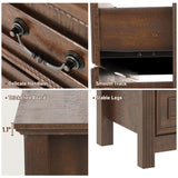 chartustriable Farmhouse 12 Drawer Dresser for Bedroom, 63” Wood Dresser & Chest of Drawers with Rustic Handles, Wide Closet Dresser Organizer, Living Room, Hallway, Bedroom Furniture, Rustic Brown chartustriable