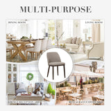 COLAMY Upholstered Dining Chairs Set of 6, Modern Kitchen Chairs with Back, Fabric Side Dining Room Chairs with Wood Legs for Kitchen Dining Room Restaurant, Camel COLAMY