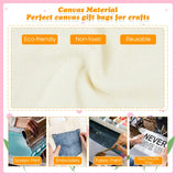 Amylove Mini Tote Bag Sublimation Blank Canvas Tote Bags Reusable Grocery Bags DIY Sack Goody Bag for Party Event Bag(8.5 x 8 Inch,Natural Color,24 Pcs) Amylove