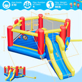Yaheetech Inflatable Bounce House, 7-in-1 Oversize Bouncing Area w/Obstacle Arch & Slide & Basketball Game & Dart Game, Bounce House for Kids Aged 3-10 w/Storage Bag & 520W Blower Yaheetech
