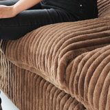 WJShome Cloud Couch Modular Sectional Sofa,118" Oversized U Shaped Couch with Ottoman,5 Seater Convertible Sofa,Comfy Plush Couches for Living Room,Covers Washable&Replaceable (Brown) WJShome