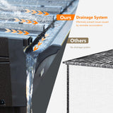 Domi 8x12FT Sunroom,Wall Mounted Gazebo Solarium with Front Door, Both Side Entrance, Galvanized Steel Sloping Roof, Moveable PC Screen, Outdoor Permanent Sun Room Lean to Gazebo for Deck Patio domi outdoor living