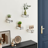 blingworld Shoe Floating Display Shelves Wall Mount Set of 4 – Mirrored Bling Glass Levitating Sneakers Shelves, Space-Saving Sneaker Display Shelf for Collectibles, Bedrooms, Dorms & Game blingworld