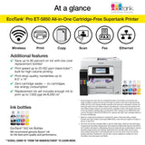 Epson EcoTank Pro ET-5850 Wireless Color All-in-One Supertank Printer with Scanner, Copier, Fax and Ethernet, White Epson