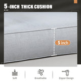 Solaste Aluminum Patio Furniture Set with Fire Pit Table, 5 Piece Metal Outdoor Furniture with Water-Resistant Cushions, Modern Patio Conversation Set for Balcony, Front Porch, and Backyard Solaste