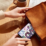 yzARTche Diamond Art Painting Credit Card Wallet, RFID Blocking 5D Gem Art PU Leather Zipper Card Holder Wallet for Women-01-LOVE Dog yzARTche