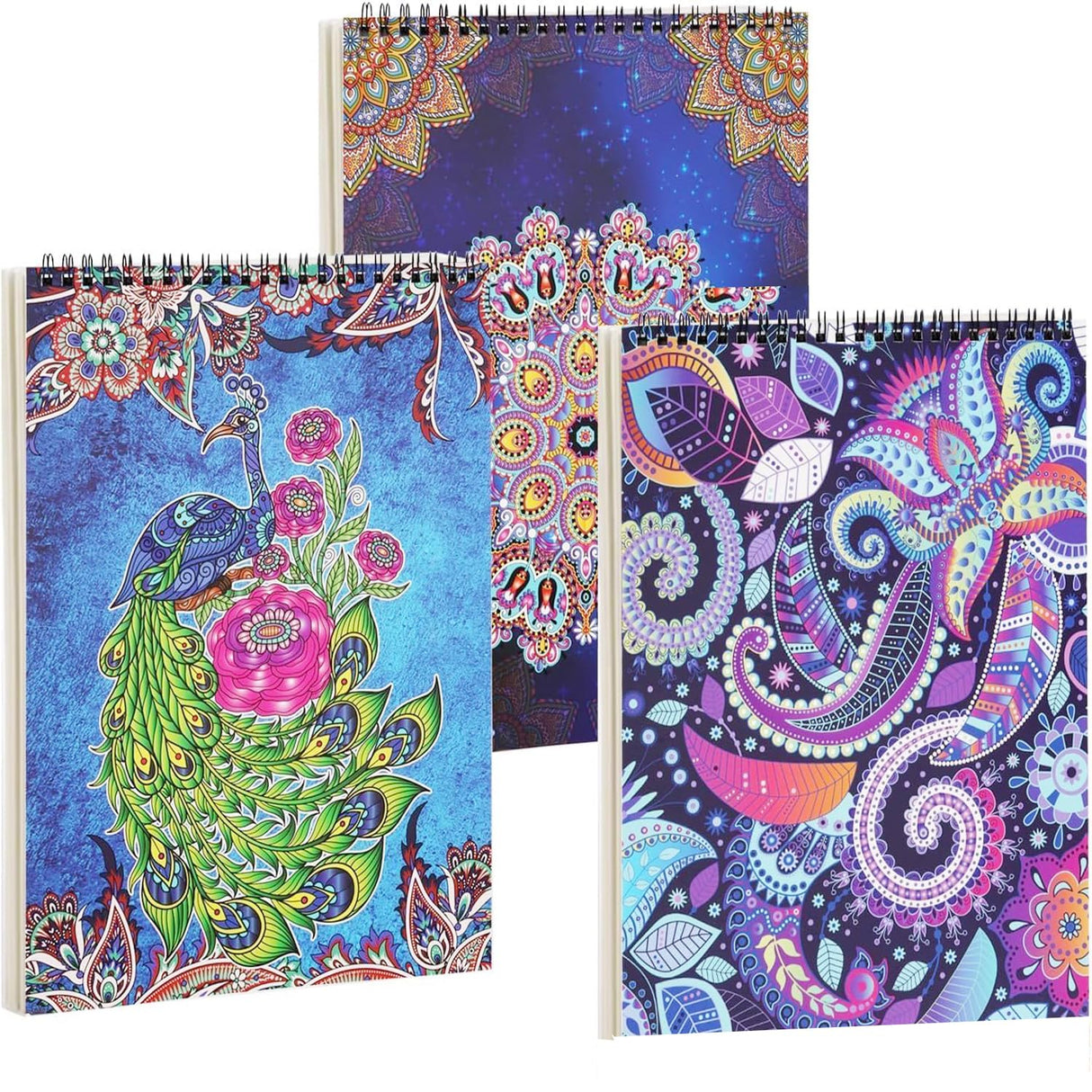 Bondream 3 Pack Adult Coloring Books,Flower,Mandalas &Animal Patterns and Designs for Adults Relaxation,Coloring Books for Women to Relax, Anxiety and Depression Bondream