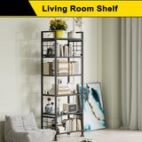 GIOTORENT 6-Wire Garage Shelving Storage Shelves, Metal Shelving Unit Pantry Rack, Kitchen Storage Adjustable Shelf 900Lbs Capacity for Laundry Kitchen Bathroom Organizer(Black) GIOTORENT