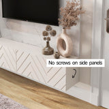 Living Skog Floating TV Stand Wall Mounted for Living Room and Bedroom, Media, Entertainment Center with Storage and Drawers Fits TV 50 55 60 65 70 inch Cabinet (Alessio Beige, 59 in) Living Skog