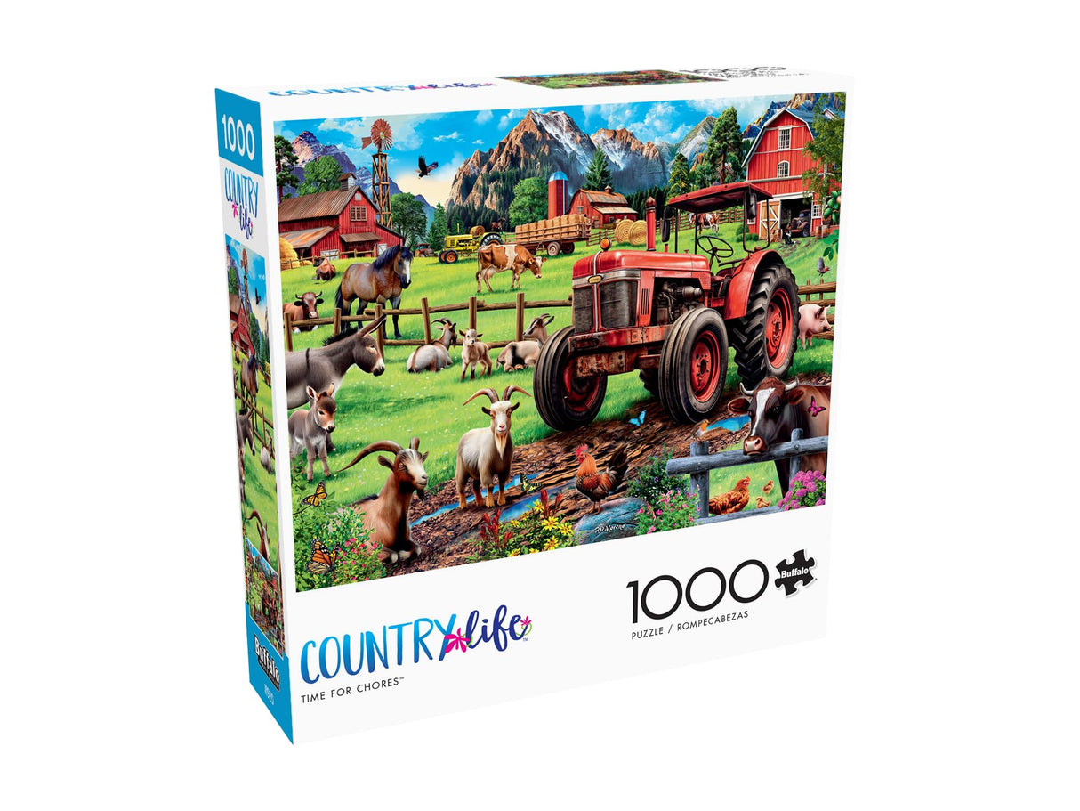 Buffalo Games - P.D. Moreno - Time for Chores - 1000 Piece Jigsaw Puzzle for Adults -Challenging Puzzle Perfect for Game Nights - Finished Size is 26.75 x 19.75 Buffalo Games