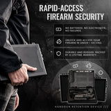 STOPBOX Gun Safe Alternative for Handgun Storage, Instant Access Portable Gun Case, TSA Compliant Gun Lock Box for Car, Travel or Home Safe Box, Quick Access Pistol Safe | Black - 2PK (Full-Size Only) StopBox USA