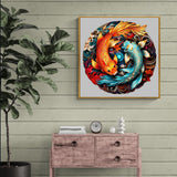 Woodemon Wooden Puzzles for Adults, Yin Yang Fish (L-275pcs) Wooden Jigsaw Puzzles Kids, 13.3*13.2in Unique Shaped Animal Wood Puzzles Adults, Christmas Puzzles Xmas Birthday Gifts Family Puzzle Games Woodemon
