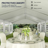 Outsunny 16.5' x 33' Party Tent, Heavy Duty Large Outdoor Canopy Tent Shelter with Removable Sidewalls, 10 Windows and 2 Doors, Tents for Parties, Wedding, Events, BBQ Grill, White Outsunny