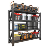 4000LBS Garage Shelving Heavy Duty, 42” W Storage Shelves, 4-Tier Adjustable Metal Storage Shelves, Steel Industrial Shelving Unit, Metal Shelving for Garage, Basement, Warehouse(Black, 41.5x20x79in) SXJJAR