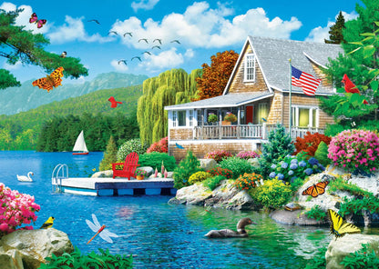 MasterPieces 3000 Piece Jigsaw Puzzle for Adults, Family, Or Kids - Lakeside Memories - Flawed - 32"x45"