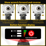 Jadeshay 21V Cordless Impact Wrench, Brushless Motor Electric Screwdriver with 300N·m Torque, Rechargeable Drill Driver, Black Jadeshay