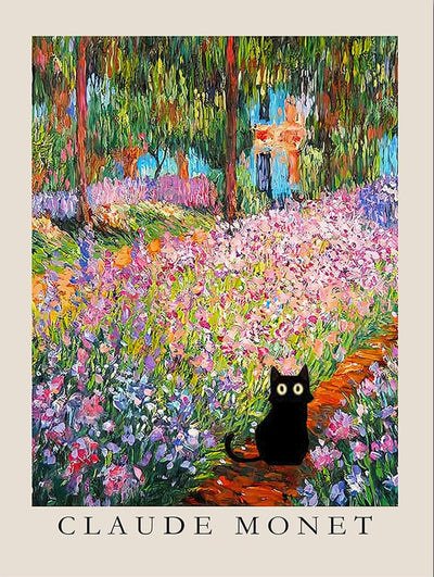 Diamond Painting Kits for Adults,5D Black Cats and Flower DIY Diamond Arts,Diamond Painting Kits for Adults,Round Full Drill Diamonds, Diamond Art Kits for Adults and Home Decor-12x16inch