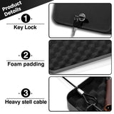 Sgorlds Car Portable Gun Safe for Handgun and Valuables, Pistol Safe, Handgun Lock Box for Car, 9.4" x6.6" x1.8",Black Sgorlds