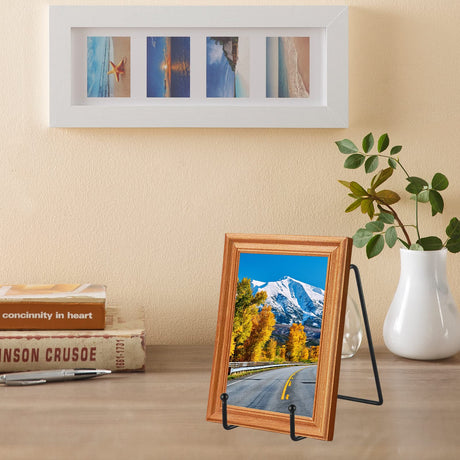 IBosins 5 Pack 6 Inch Plate Holder Display Stands, Metal Black Frame Stand for Picture, Book, Photo Easel, Creation, Collectibles IBosins