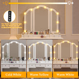 YIXHQ Makeup Vanity with Lights Vanity Desk with Mirror and Lights Makeup Vanity with Drawers Vanity Table with Lights Vanity with Lighted Mirror and YIXHQ