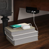 AFI, Santa Fe Twin Murphy Bed Chest with 6" Mattress & Built-in USB Charger, Walnut AFI