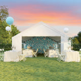 Aoxun 20x40 Party Tent Canopy for Weddings Waterproof Event Tent with Removable Sidewalls &Roll-up Door, Heavy-Duty Steel Frame for Outdoor Weddings, BBQ, Birthday Parties, & Camping,White Aoxun