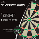 EastPoint Sports EastPoint Blacklight Dartboard - Official Size Bristle Dartboard with Glowing Segments and Dart Flights EastPoint Sports
