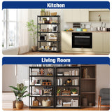 WORKPRO 5-Tier Storage Shelf, 72" H Heavy Duty Adjustable Garage Shelving Unit 2180LBS Capacity, for Basement, Kitchen, Pantry, 35.4”Wx11.8”Dx72”H, Black WORKPRO